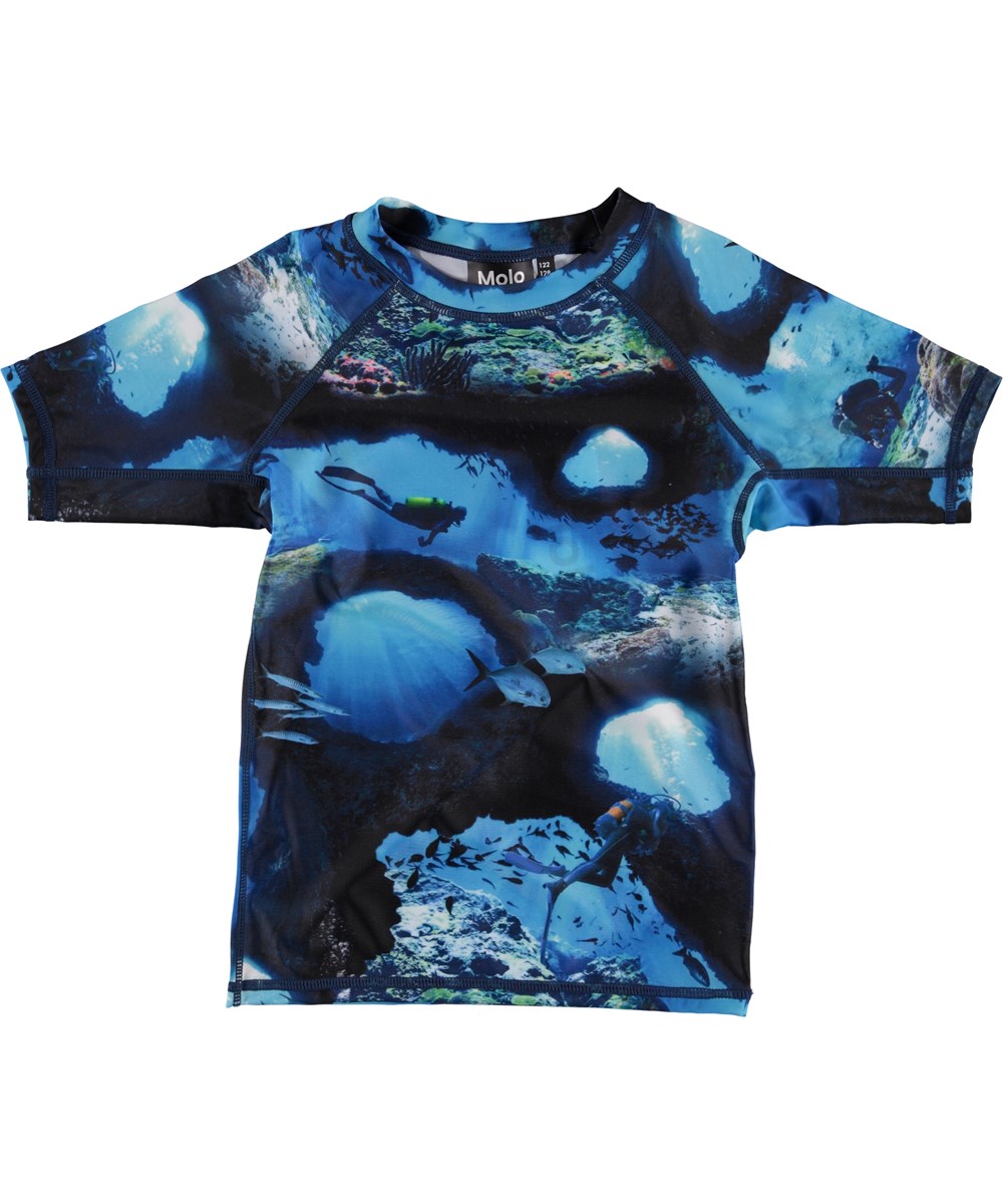 Neptune - Cave Camo - UV rashguard with ocean print