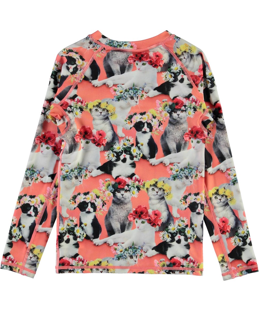 Neptune LS - Flower Power Cats - UV rashguard with cats 