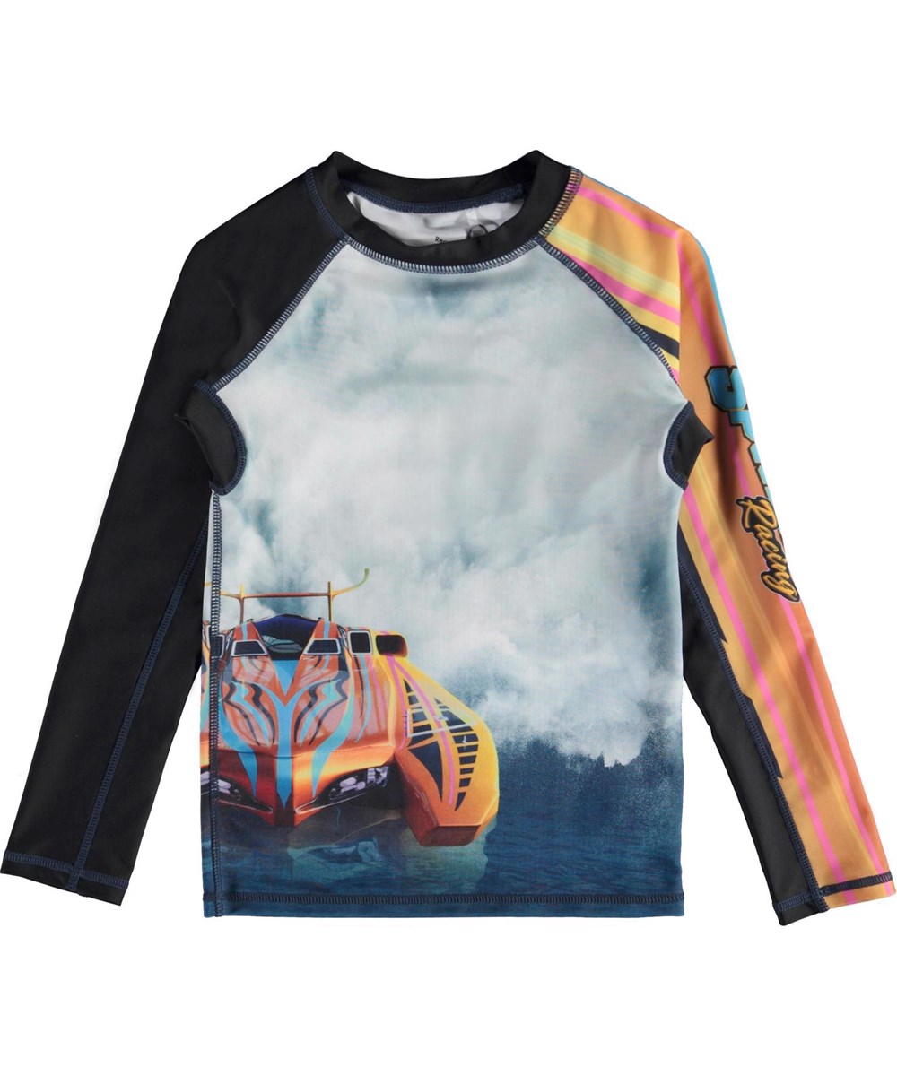 Neptune LS - Power Boat - UV rash guard cool electric speedboat print 