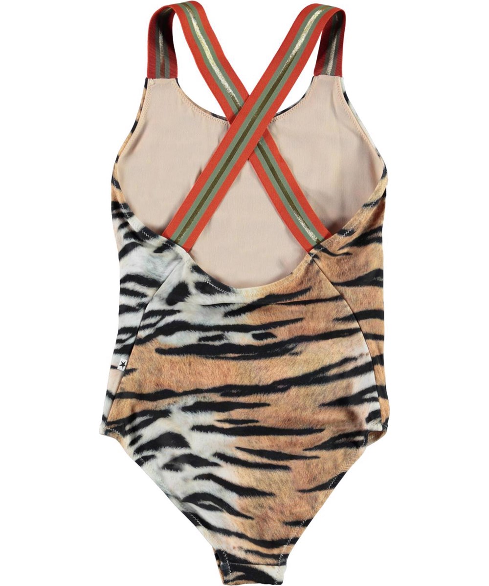 Neve - Tiger Stripes - UV swimsuit with tiger print 