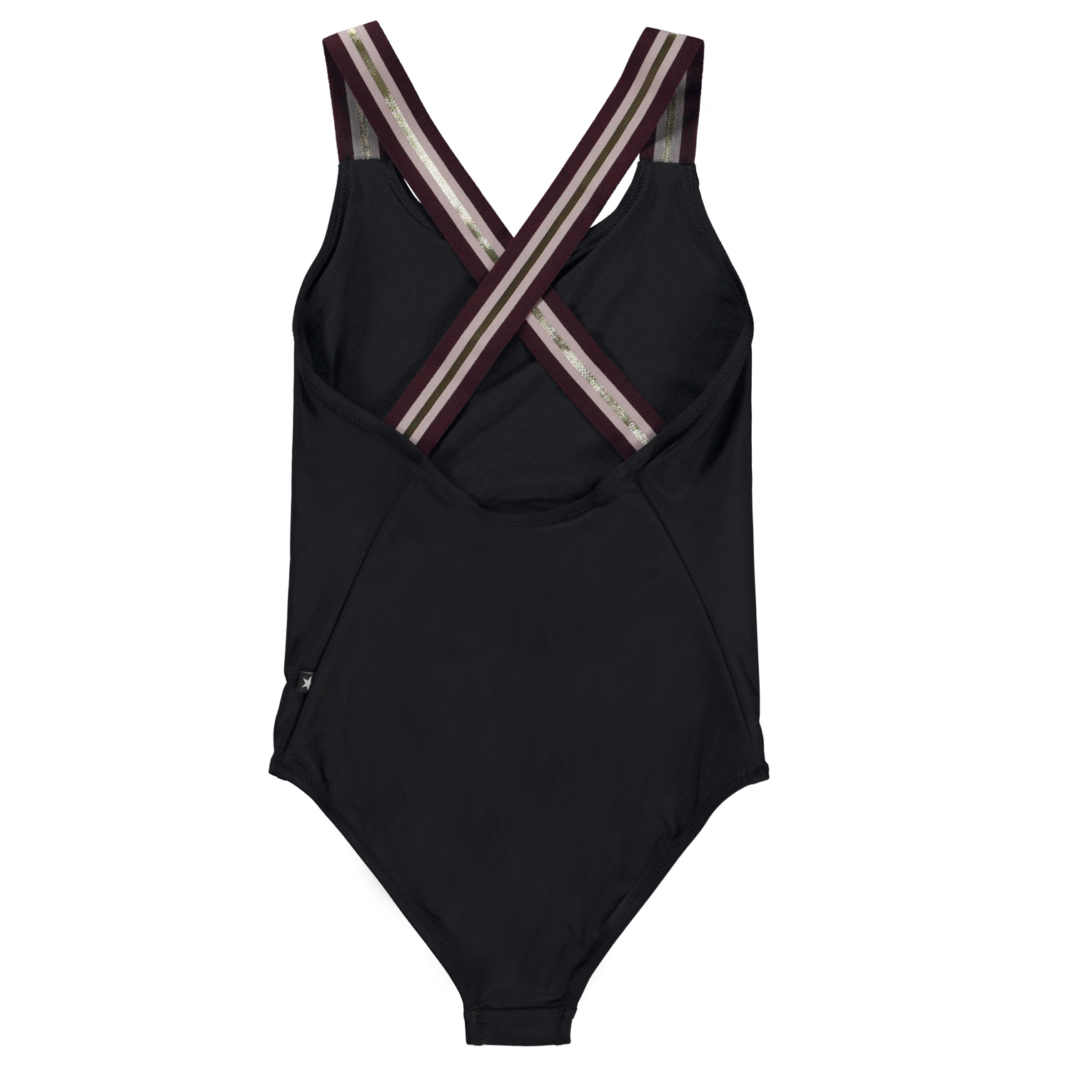 Neve - Black - Classic swimsuit in black with crossed straps