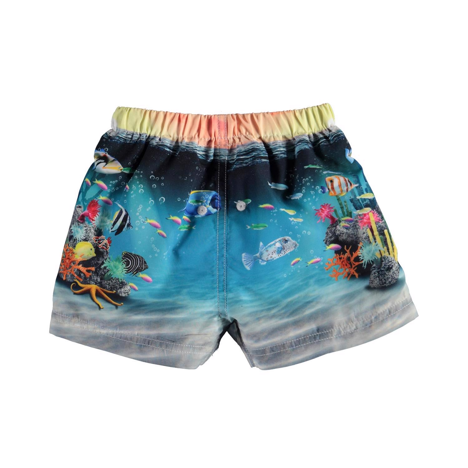 Newton Happy Baby Fish UV baby swim trunks with the ocean's