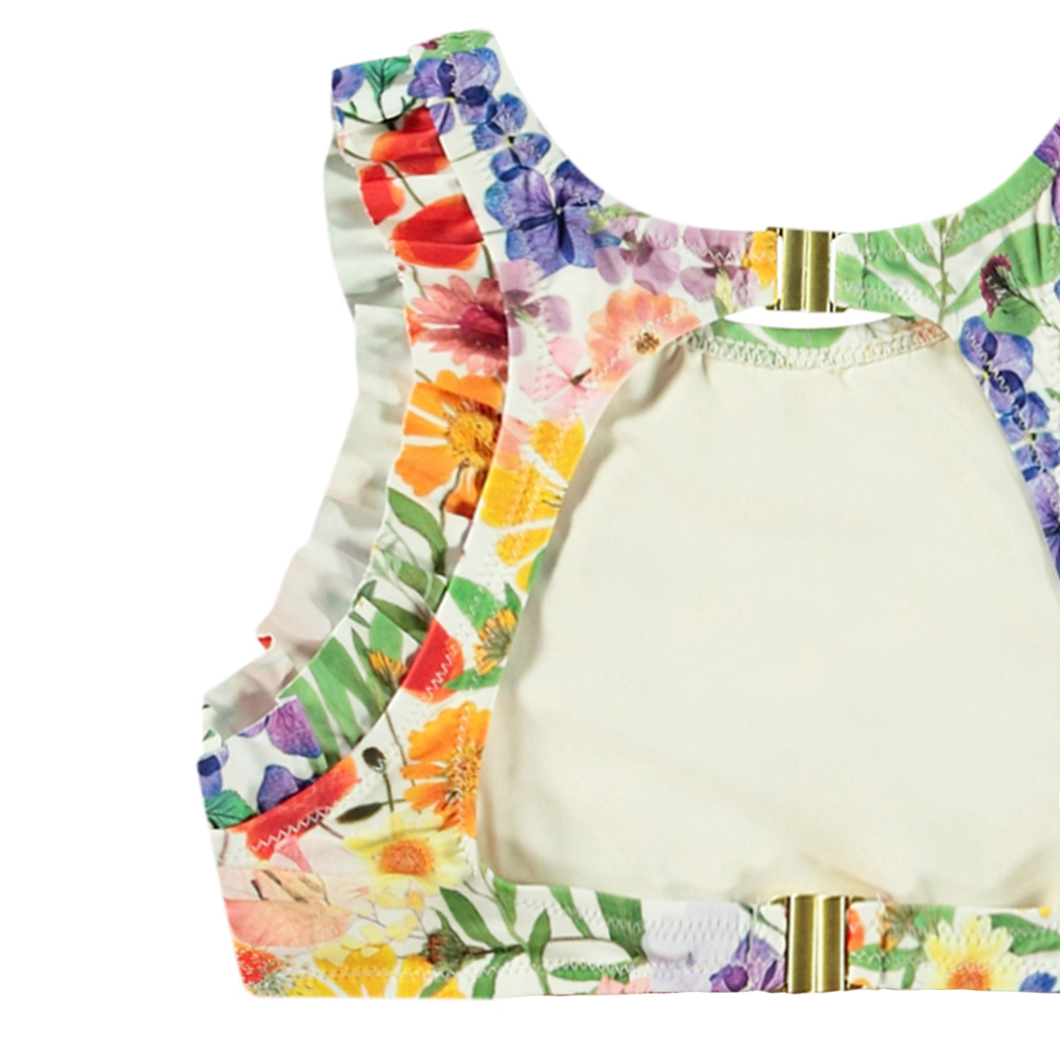 Nia - Flowerpress - Stretchable bikini for active children