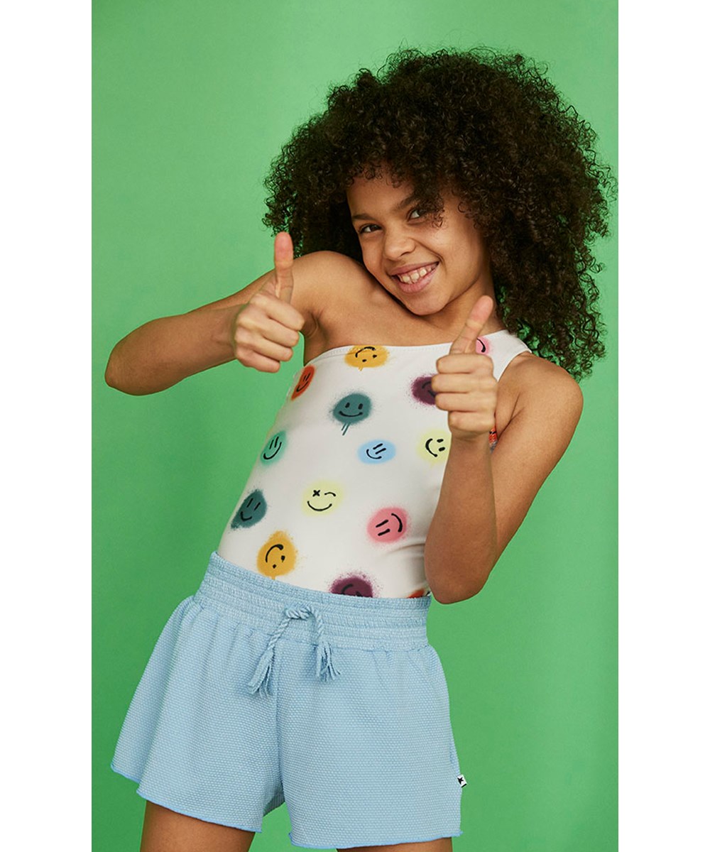 Nicci - Open Air - Swim shorts in light blue with ties