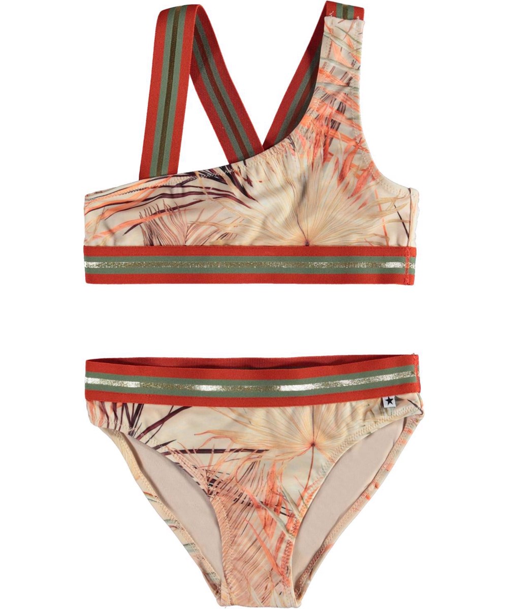 Nicola - Palm Leaves - UV asymmetrical bikini palm tree print