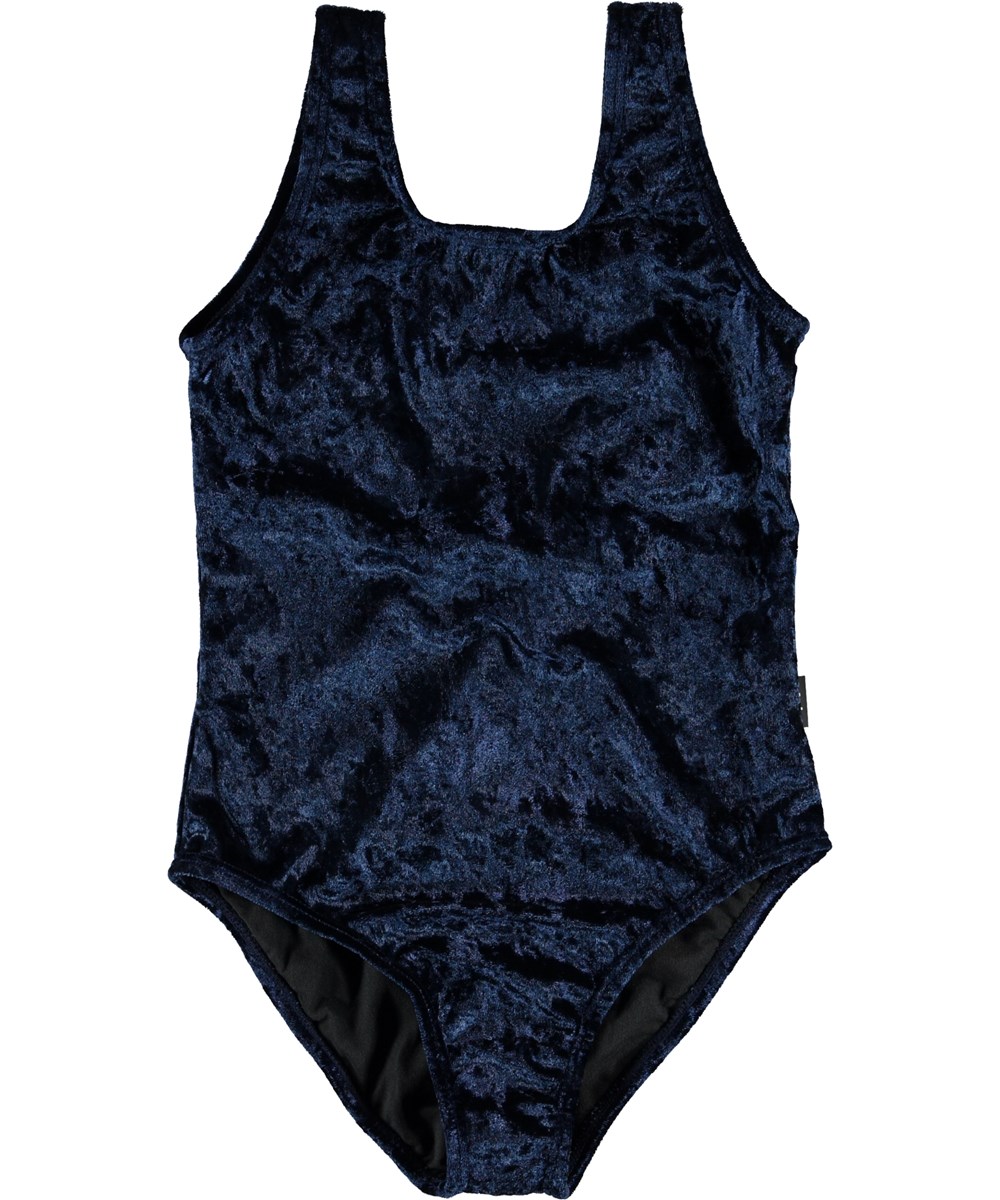 Nika - Classic Navy - Swimsuit in dark blue velour