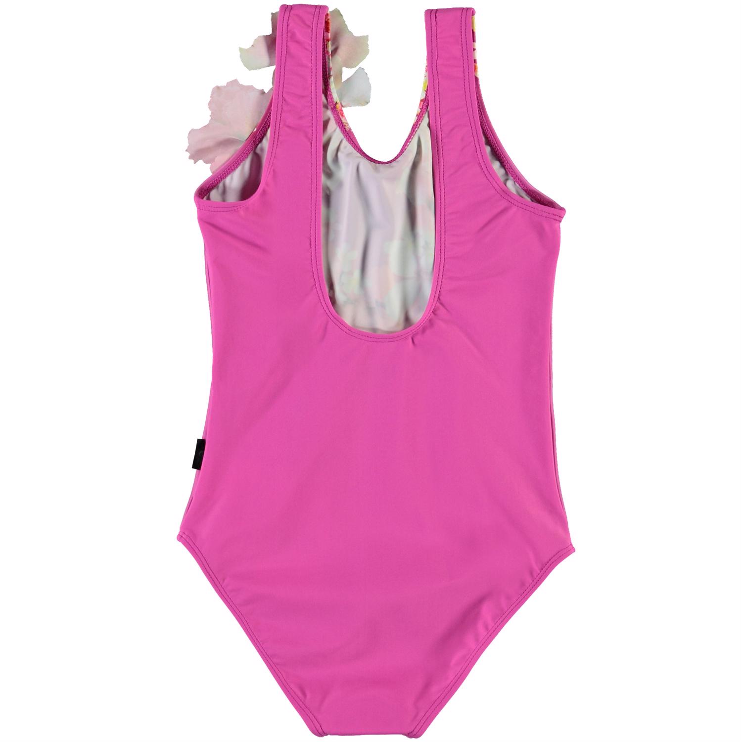 Nika Hawaii Flower UV fuchsia swimsuit with flowers Molo