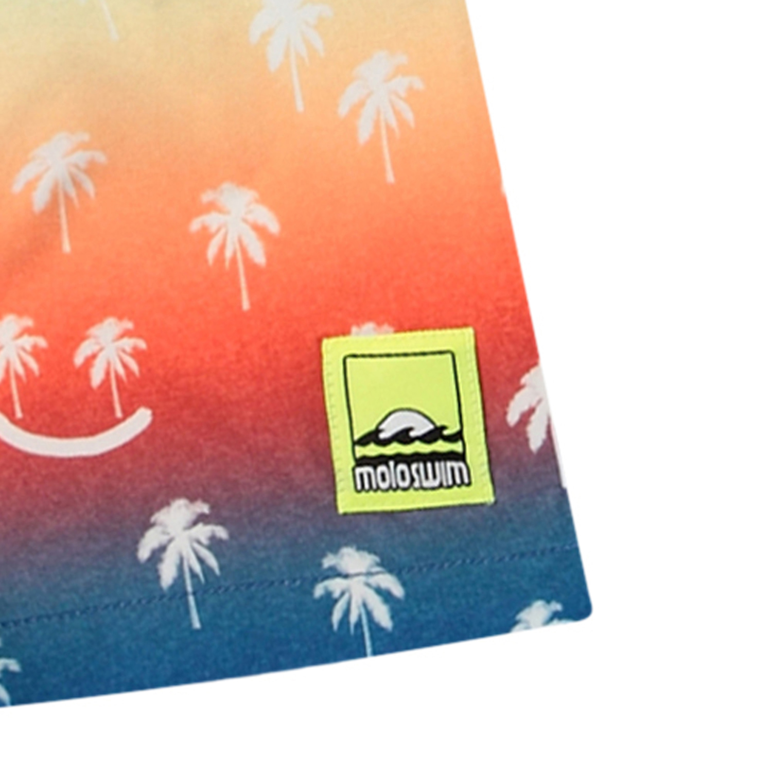 Niko - Palmtree Smile - Rainbow-coloured sporty swim shorts for