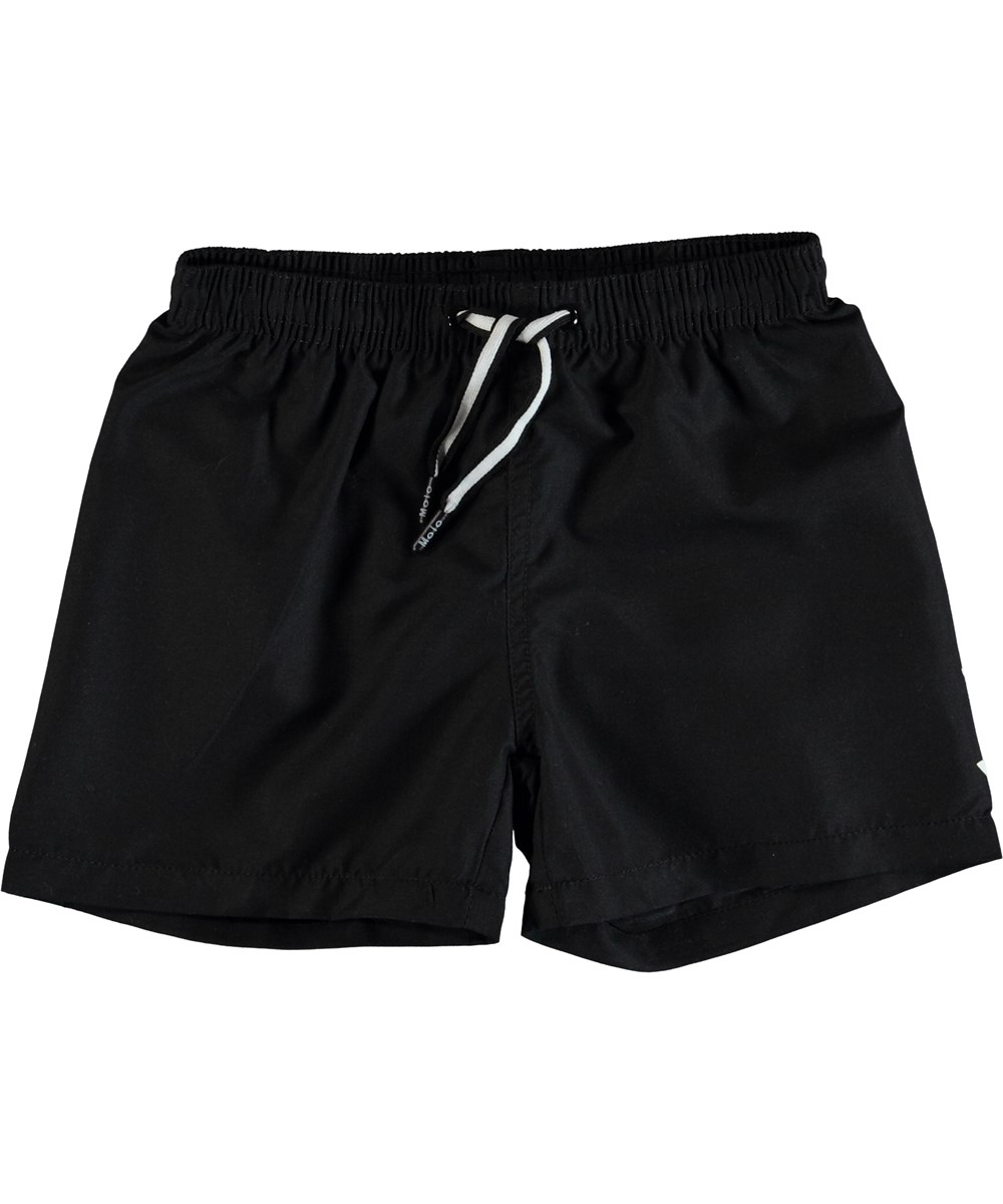 Niko Solid Black Black swim trunks Molo1