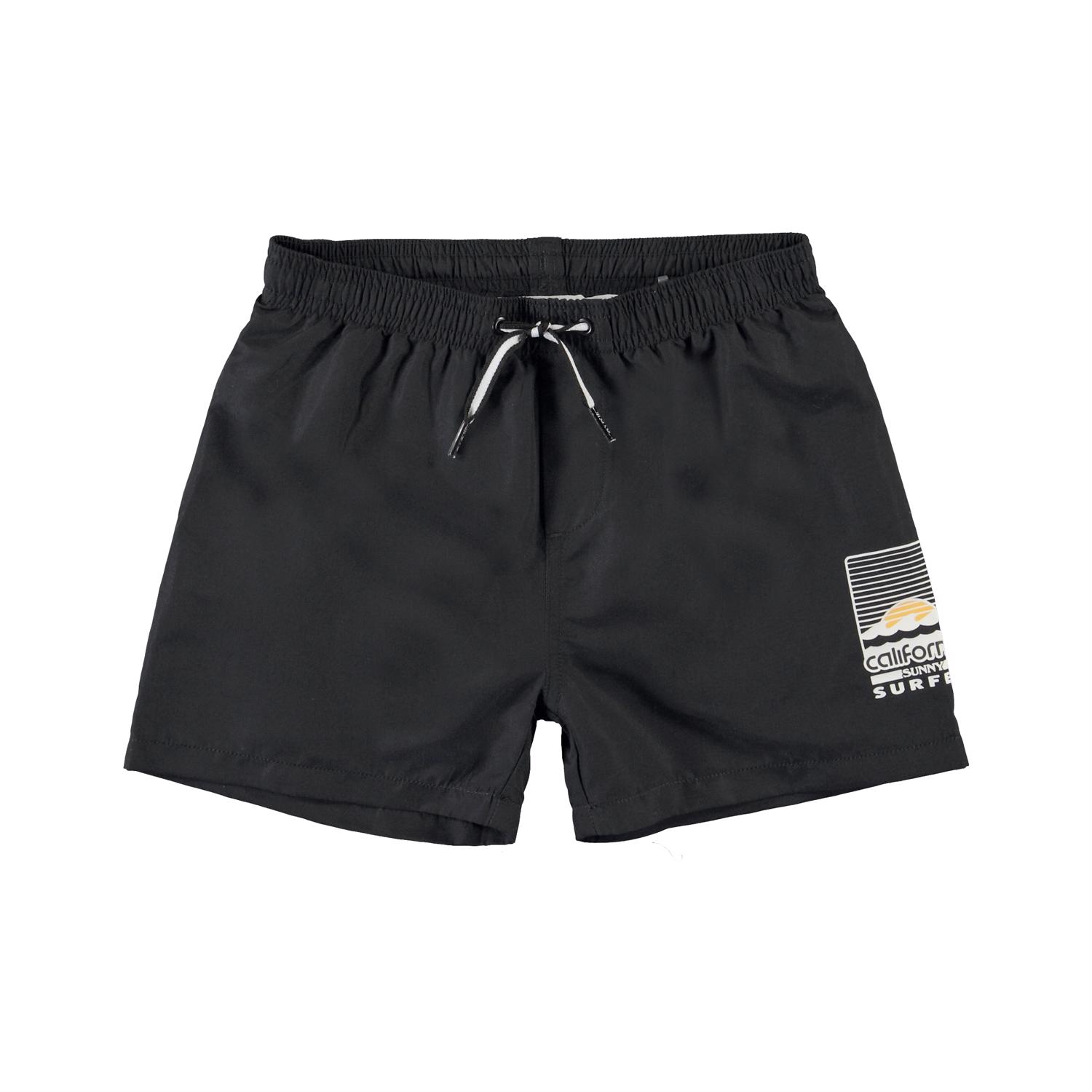 Niko Solid Black Black UV swim trunks Molo