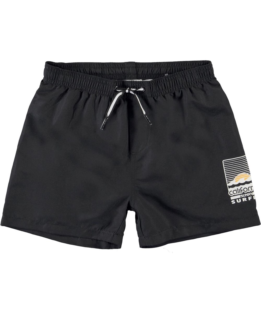 Niko Solid Black Black UV swim trunks Molo - Main Image