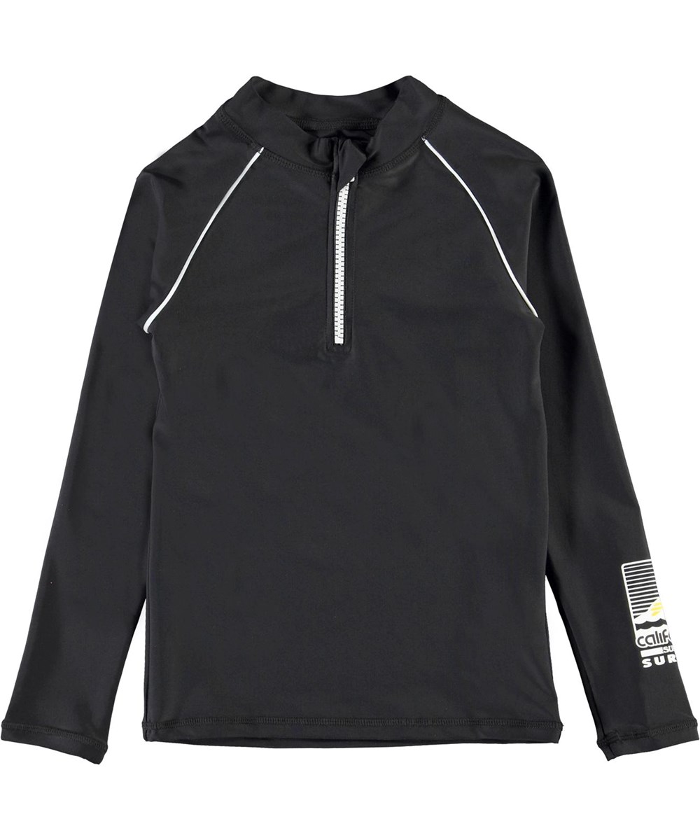 Noble - Black - UV black rashguard with zipper