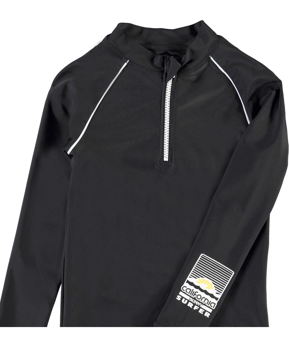 Noble - Black - UV black rashguard with zipper