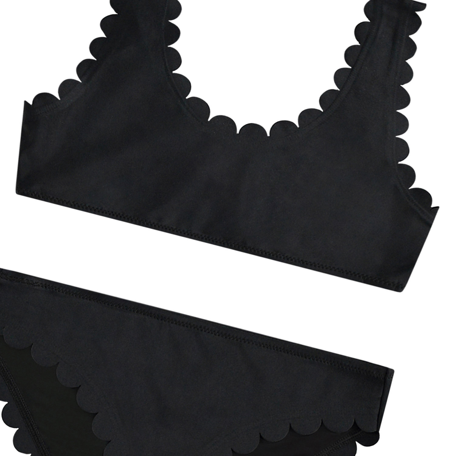 Nolina Black Black bikini for active children made from  