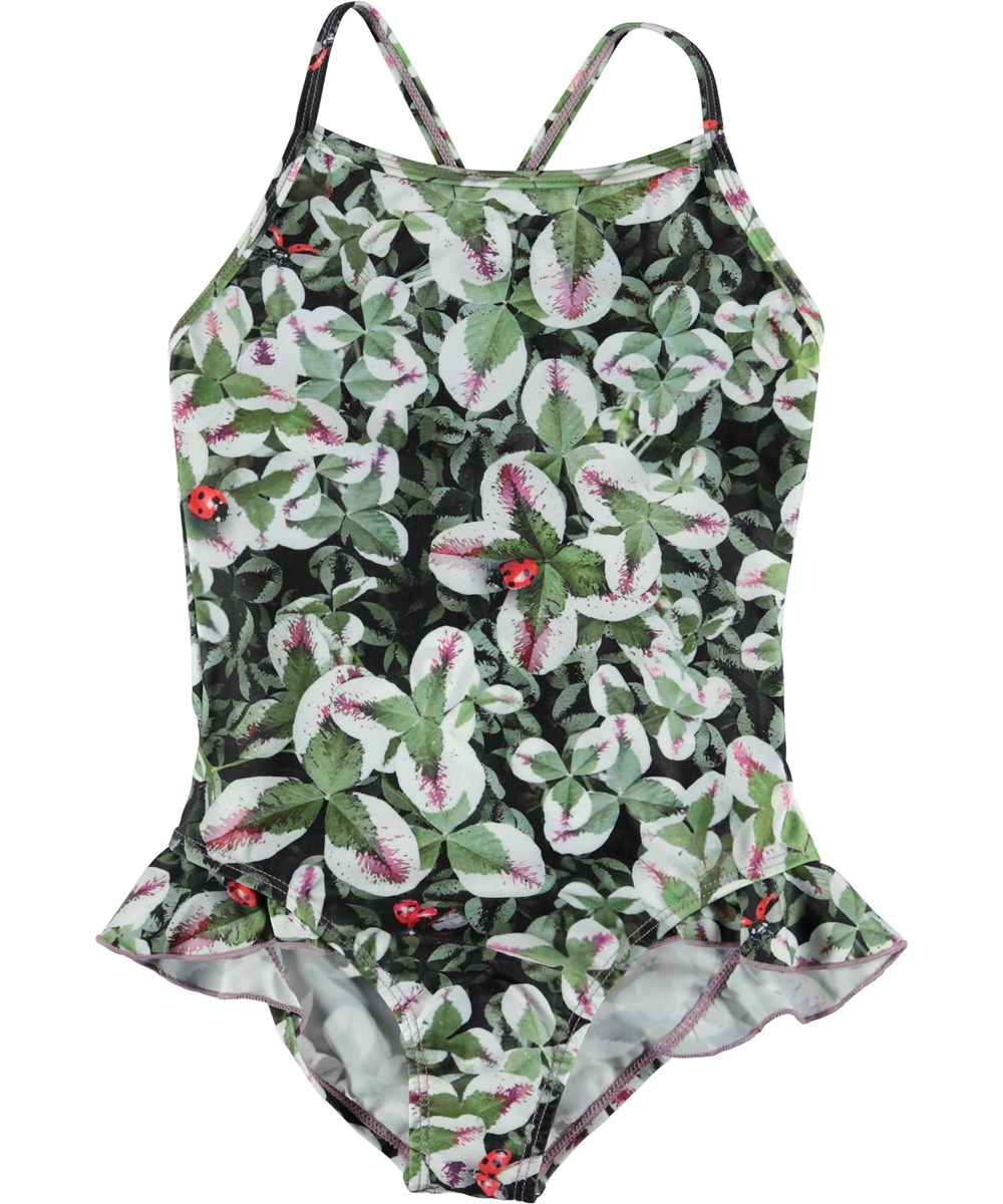 Noona - Clover - Swimsuit with clover and ruffles. 