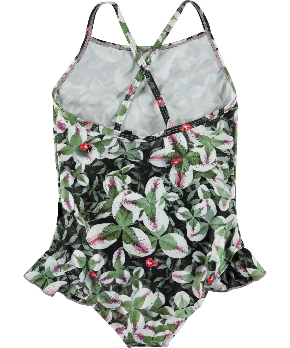 Noona - Clover - Swimsuit with clover and ruffles. 