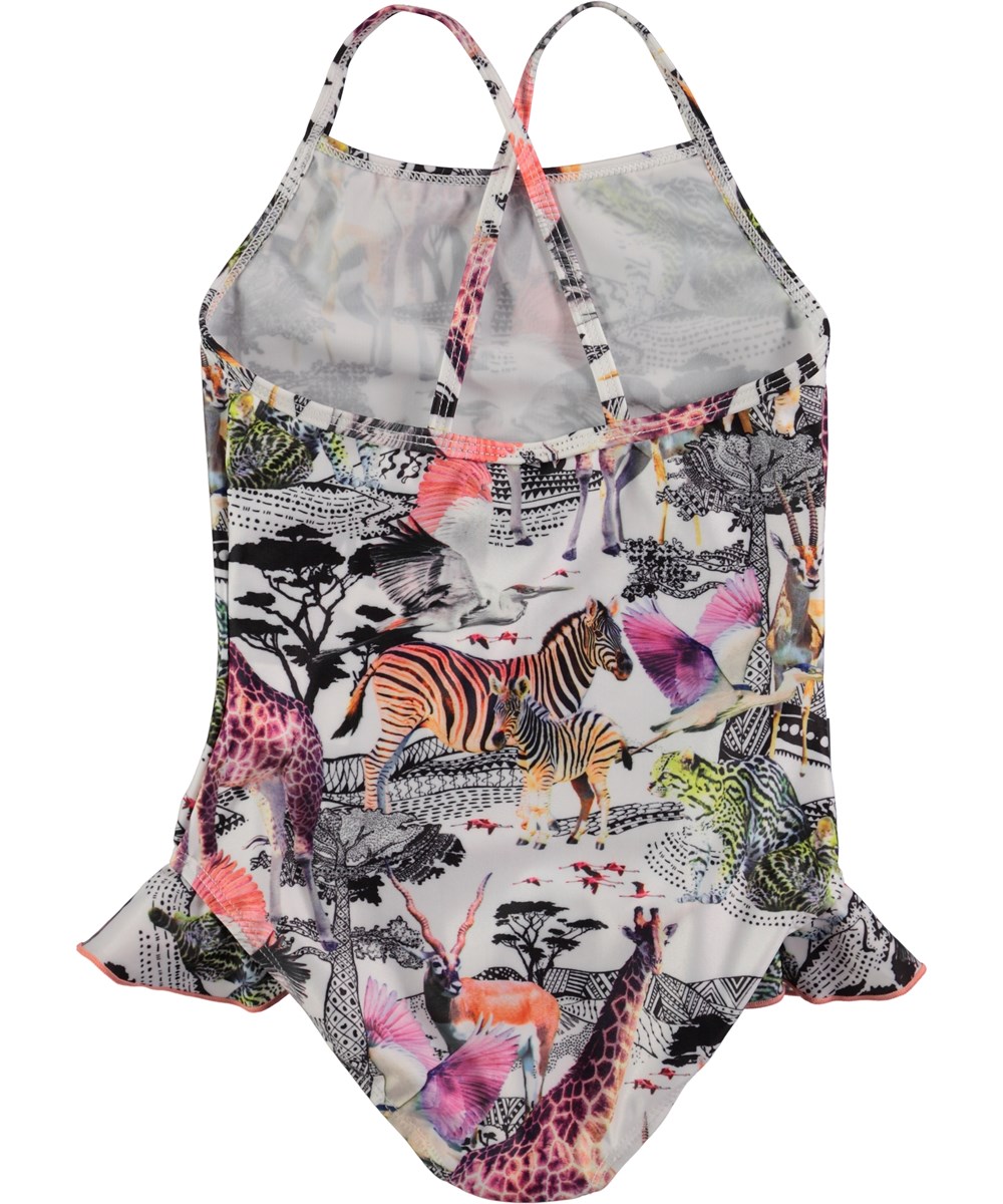Noona Safari Swimsuit with digital safari print Molo