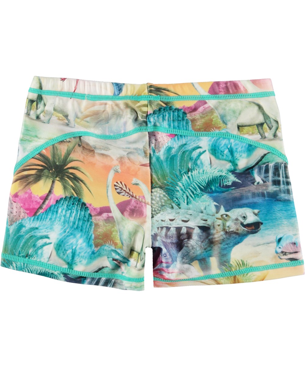 Norton - Dino Paradis - Short, multi-coloured swim shorts with all over pastel dinosaur print