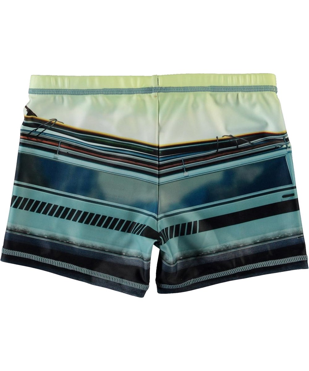 Norton Placed - Road Trip - Short UV swim trunks with car