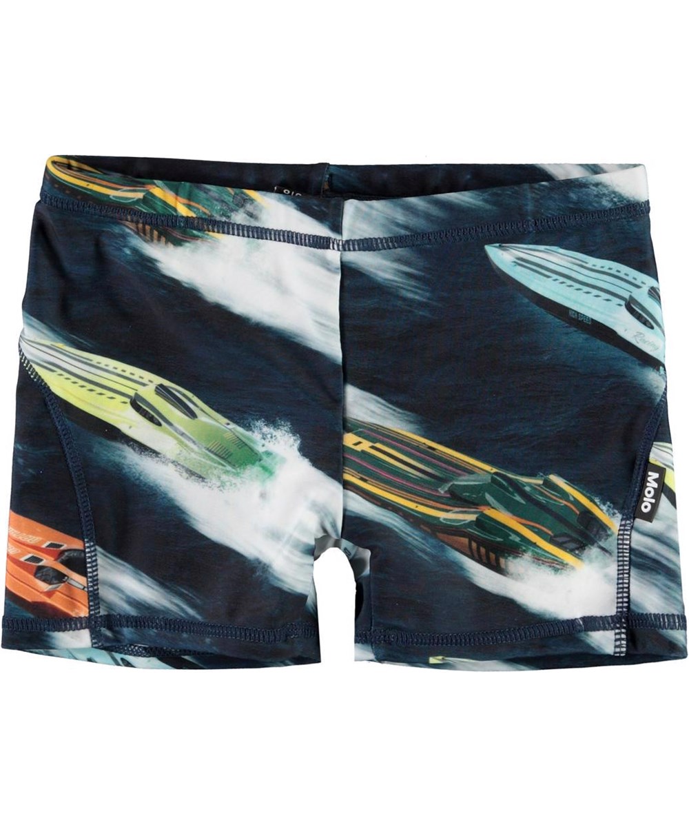 Norton - Super Boats - UV short swim trunks with speedboat