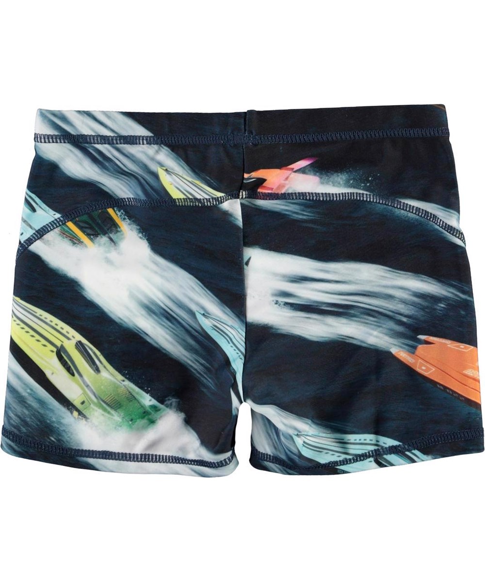 Norton - Super Boats - UV short swim trunks with speedboat