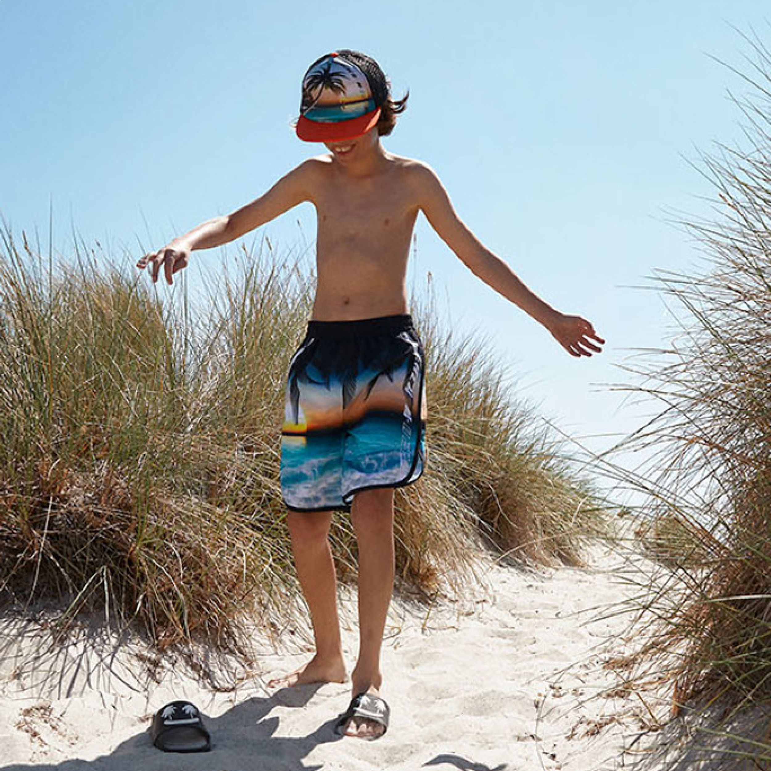 Nox - Sunset - UV blue swim trunks speedboat - Molo