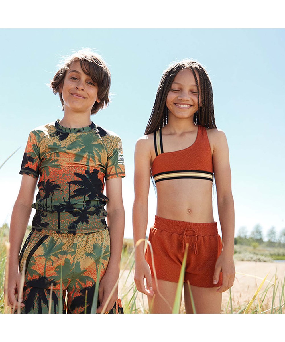 Nox - Sunset Palms - UV swim trunks palm trees