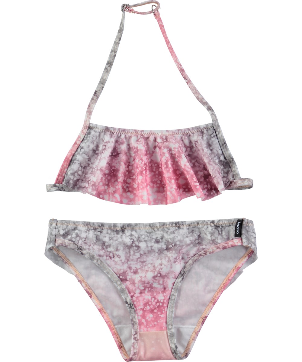 Nula - Glitter - Bikini with ruffles and digital glitter print