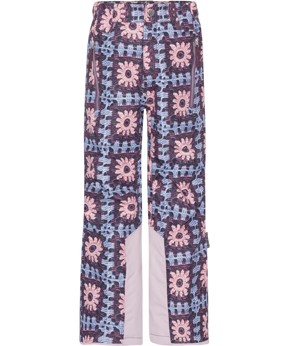 Jump Pro - Crochet - Återvunna skidbyxor medstickat mönster.