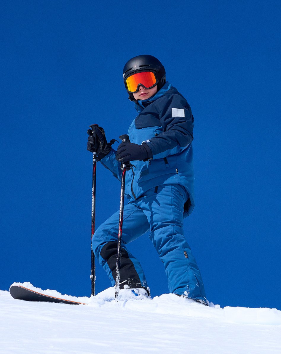 Jump Pro - Dark Denim - Återvunna mörkblå skidbyxor.