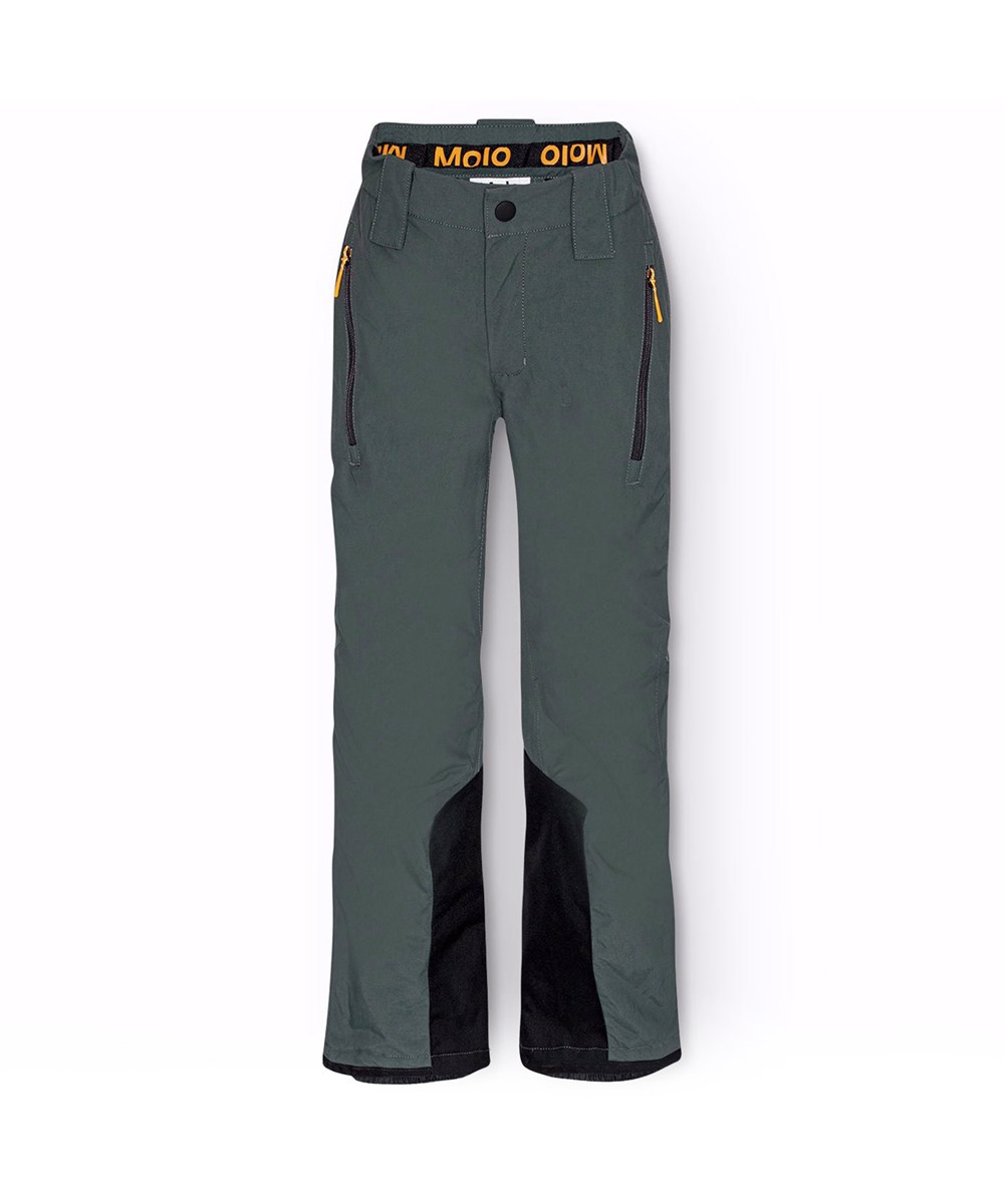 Jump Pro - Space Grey - Mörkgrå vind- och vattentäta byxor för barn i återvunnen nylon.