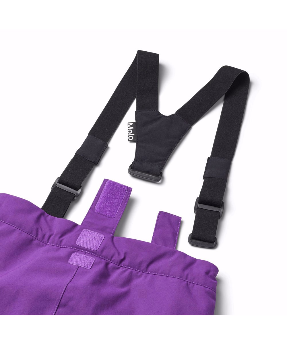 Jump Pro - Warm Purple - Lila vind- och vattentäta byxor för barn i återvunnen nylon.