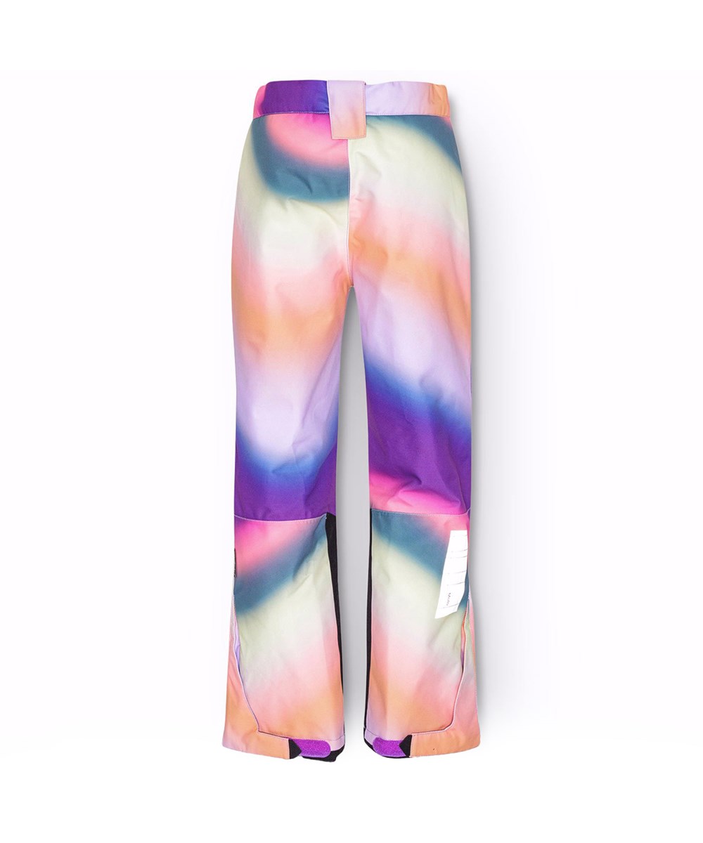 Jump Pro - Wavy Rainbow - Vind- och vattentäta byxor för barn i återvunnen polyester med ett flerfärgat graffiti-tryck.
