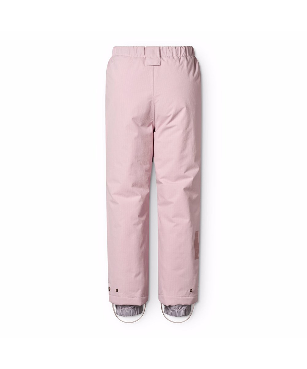Paxton - Blue Pink - Rosa vind- och vattentäta byxor för barn tillverkade av återvunnen nylon med justerbar midja.