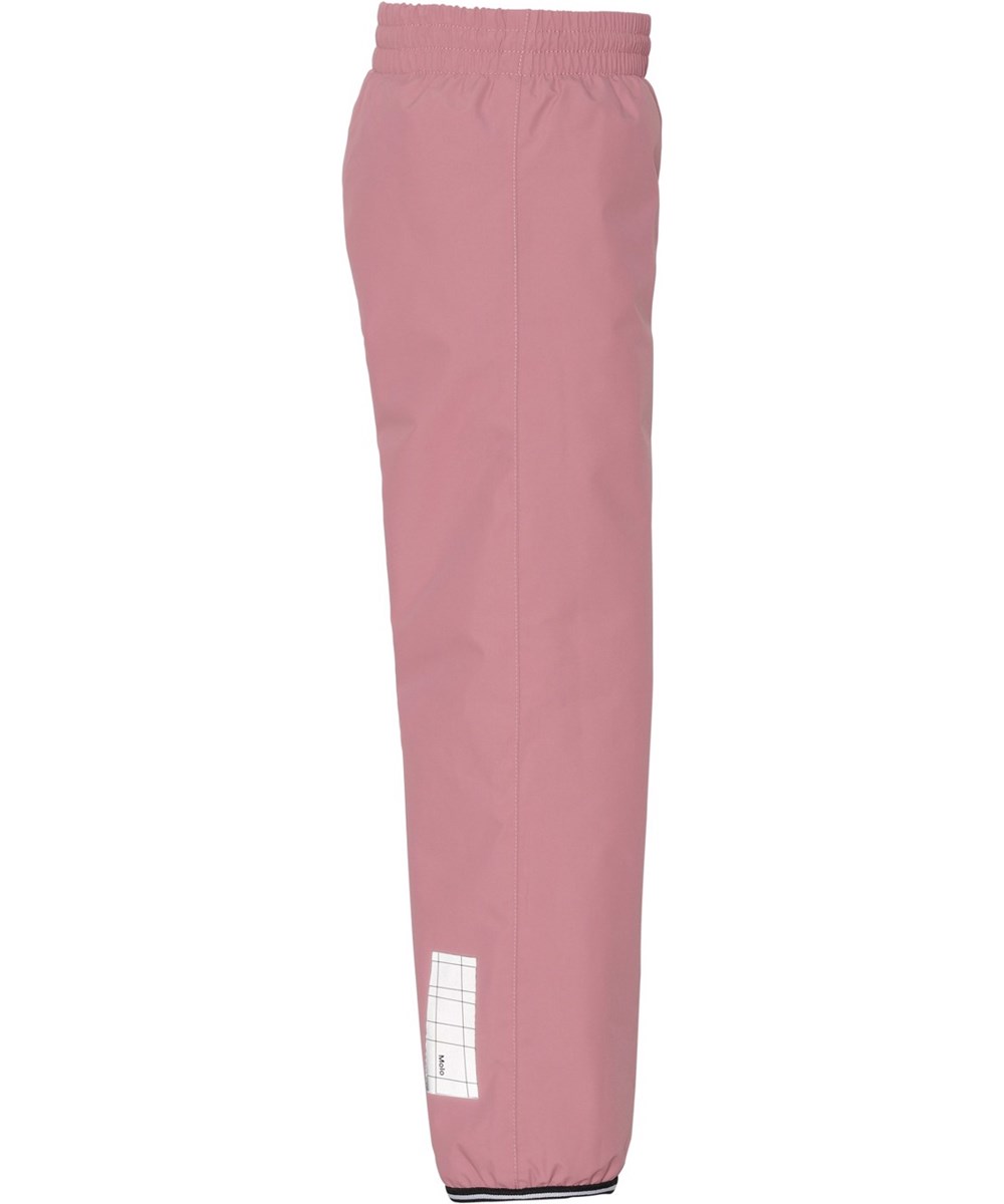 Wild - Velvet Rose - Återvunna fodrade rosa överdragsbyxor med reflex.