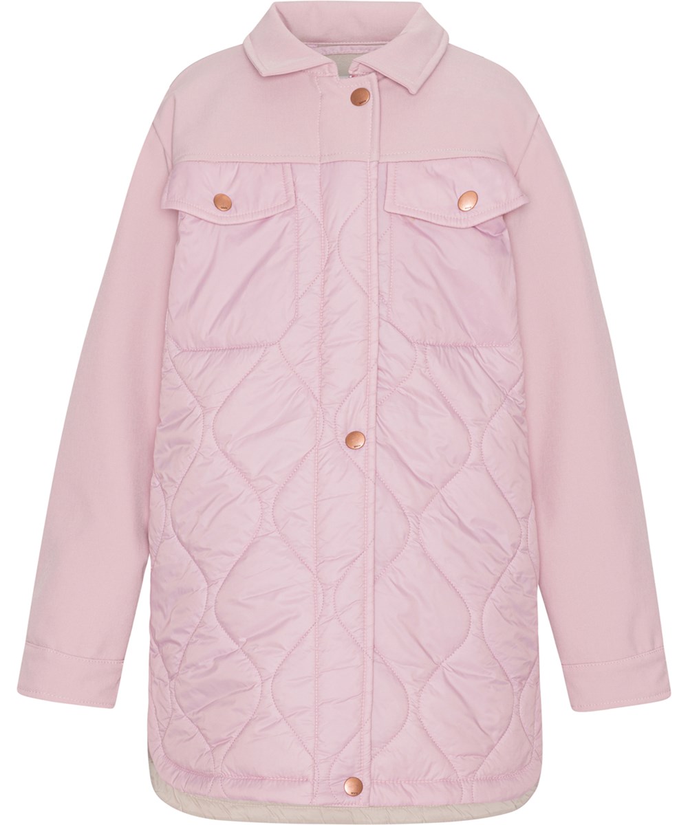 Hadlee - Blue Pink - Rosa quiltad jacka med fickor.