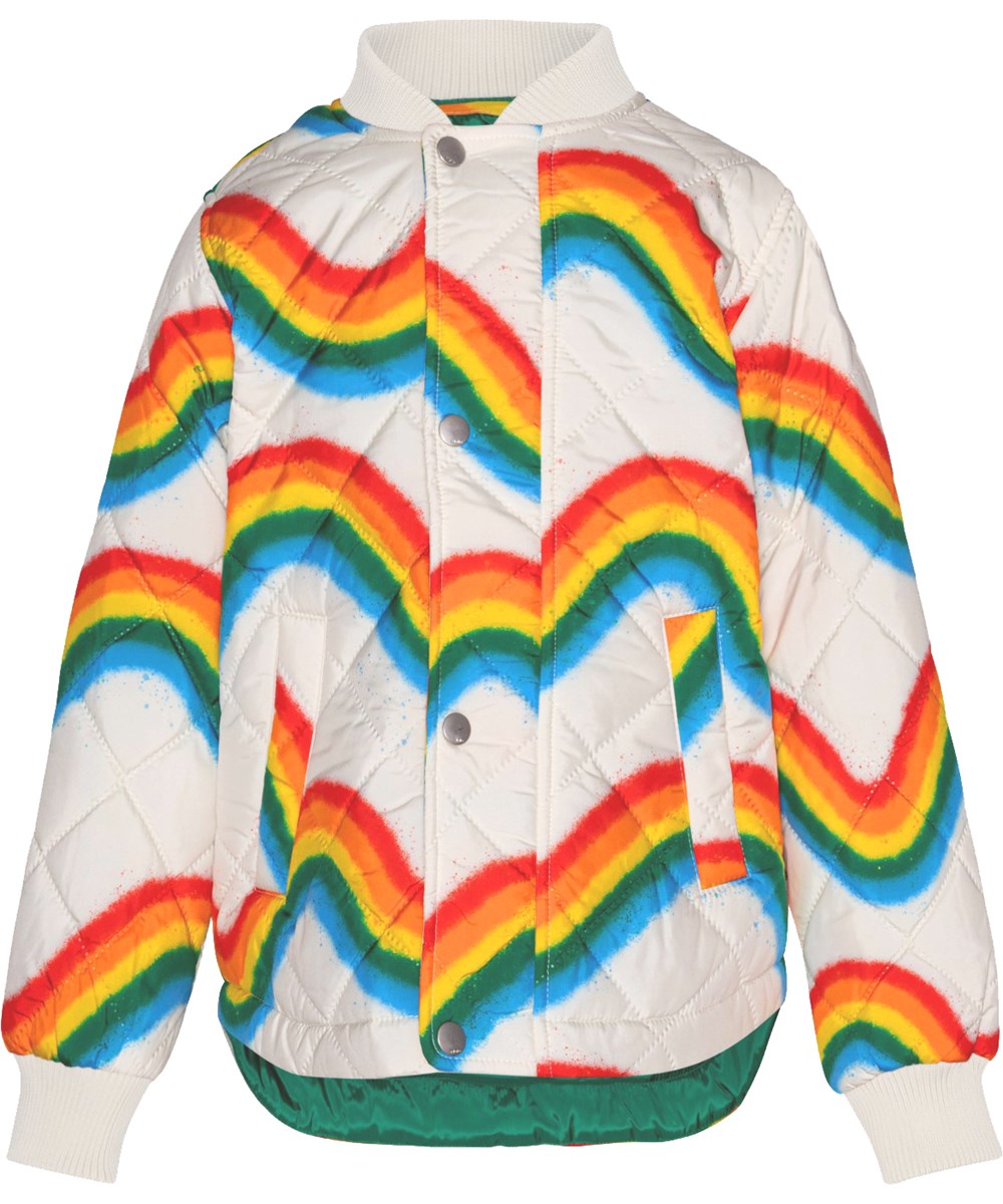 Hallow - Rainbow Big - Termojacka i återvunnen polyester med regnbågar.