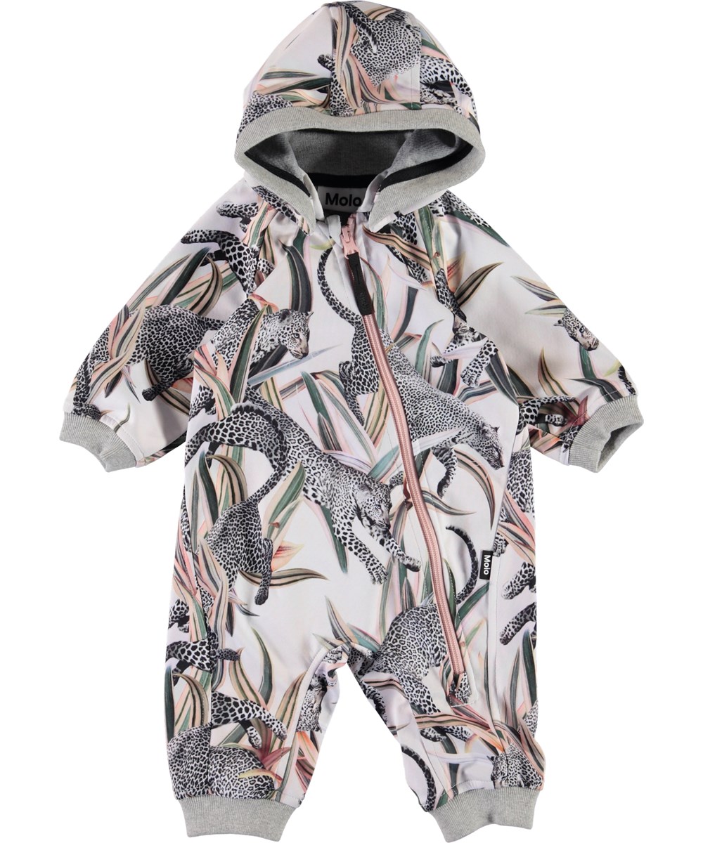Hill - Jumping Leopards - Baby vattentät softshell heldräkt 