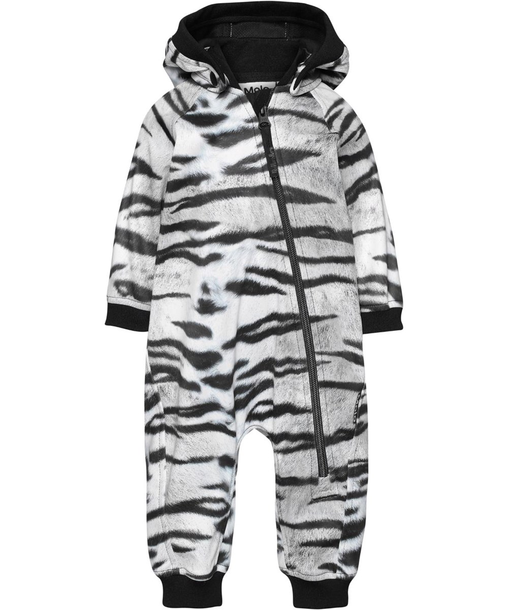 Hill - Tiger White - Baby softshell med leopardmönster