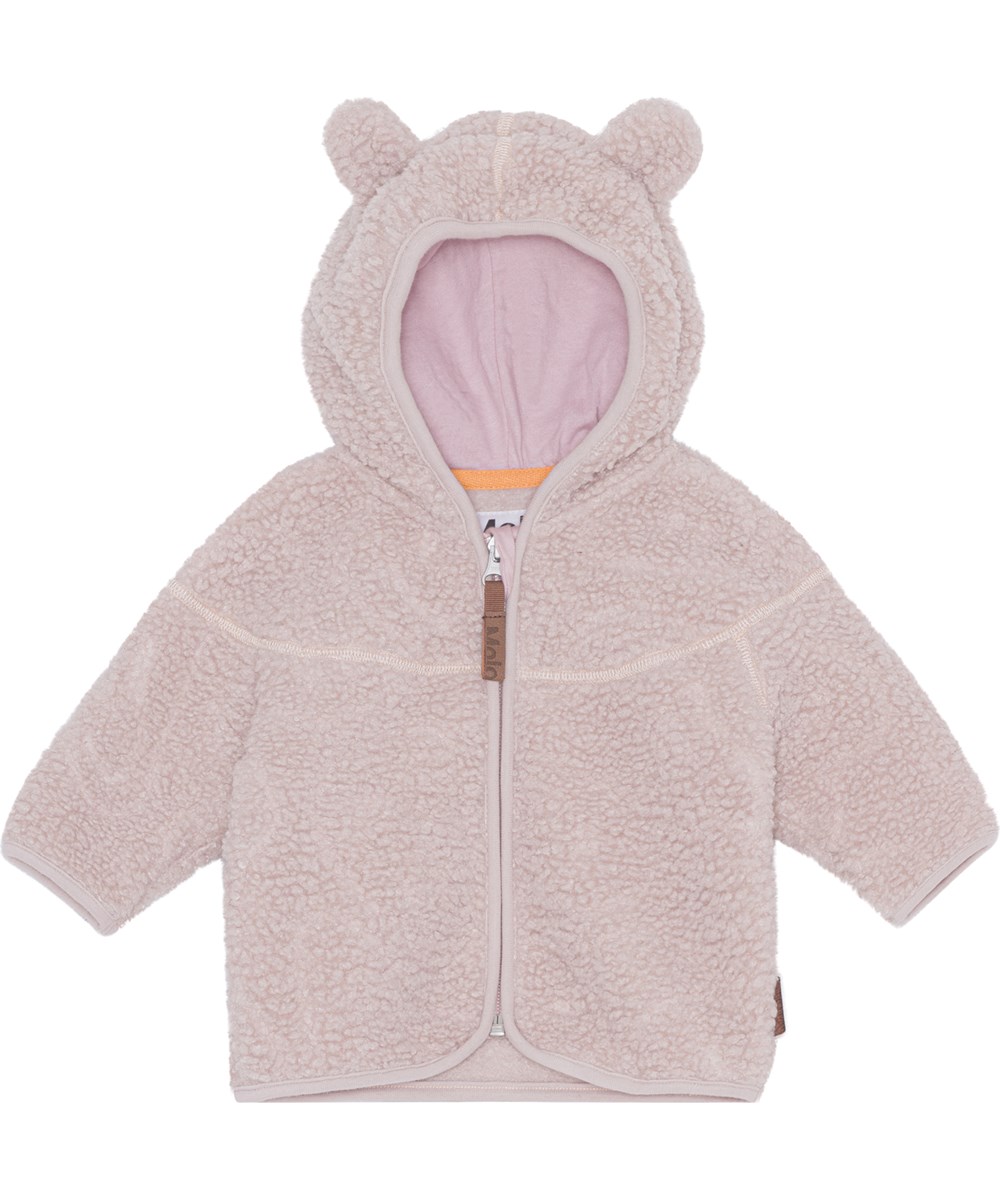 Ummi - Soft Mushroom - Baby fleecejacka i rosa av 100% återvunnen polyester