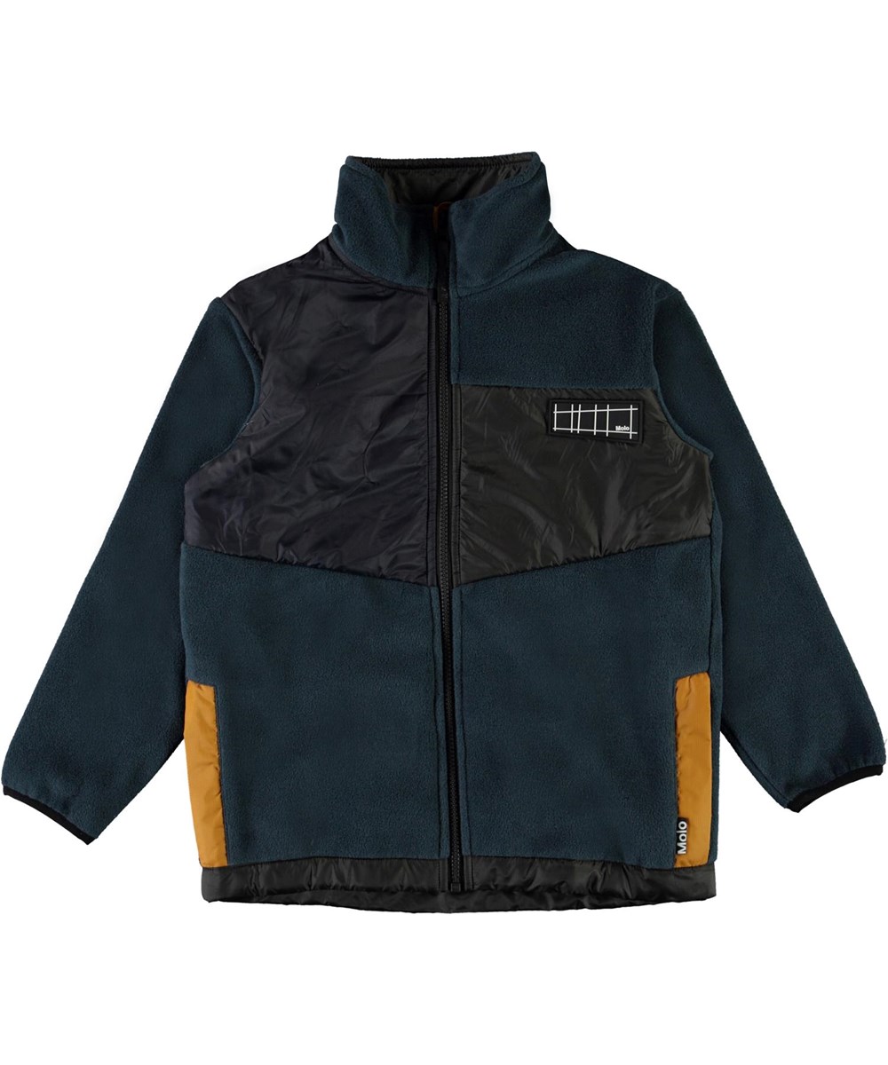 Urbain - Summer Night - Mörkblå fleece med beiga detaljer