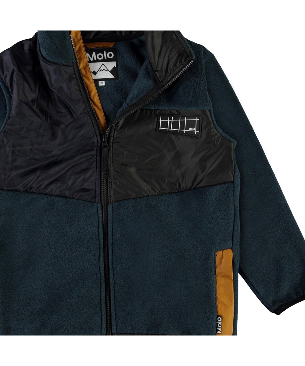 Urbain - Summer Night - Mörkblå fleece med beiga detaljer