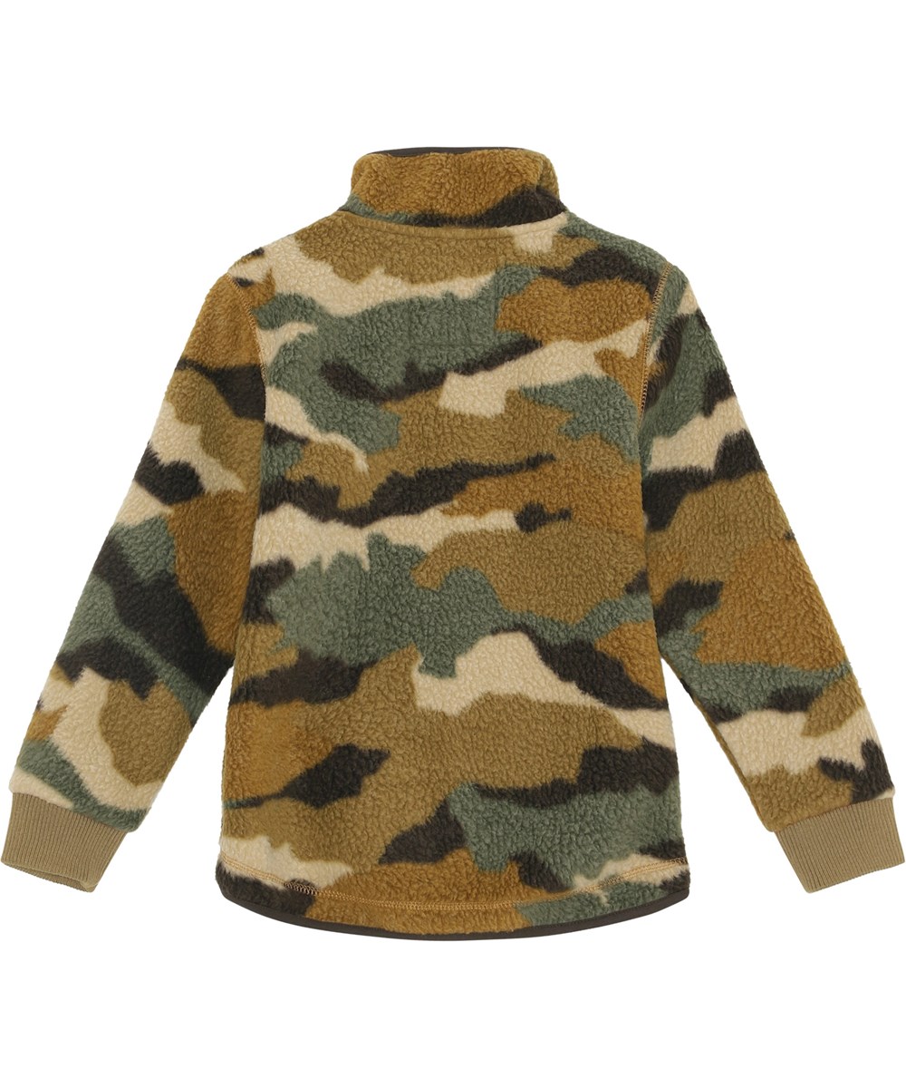 Urban - Autumn Camo 5 - Återvunnen brun fleecejacka med camouflage.