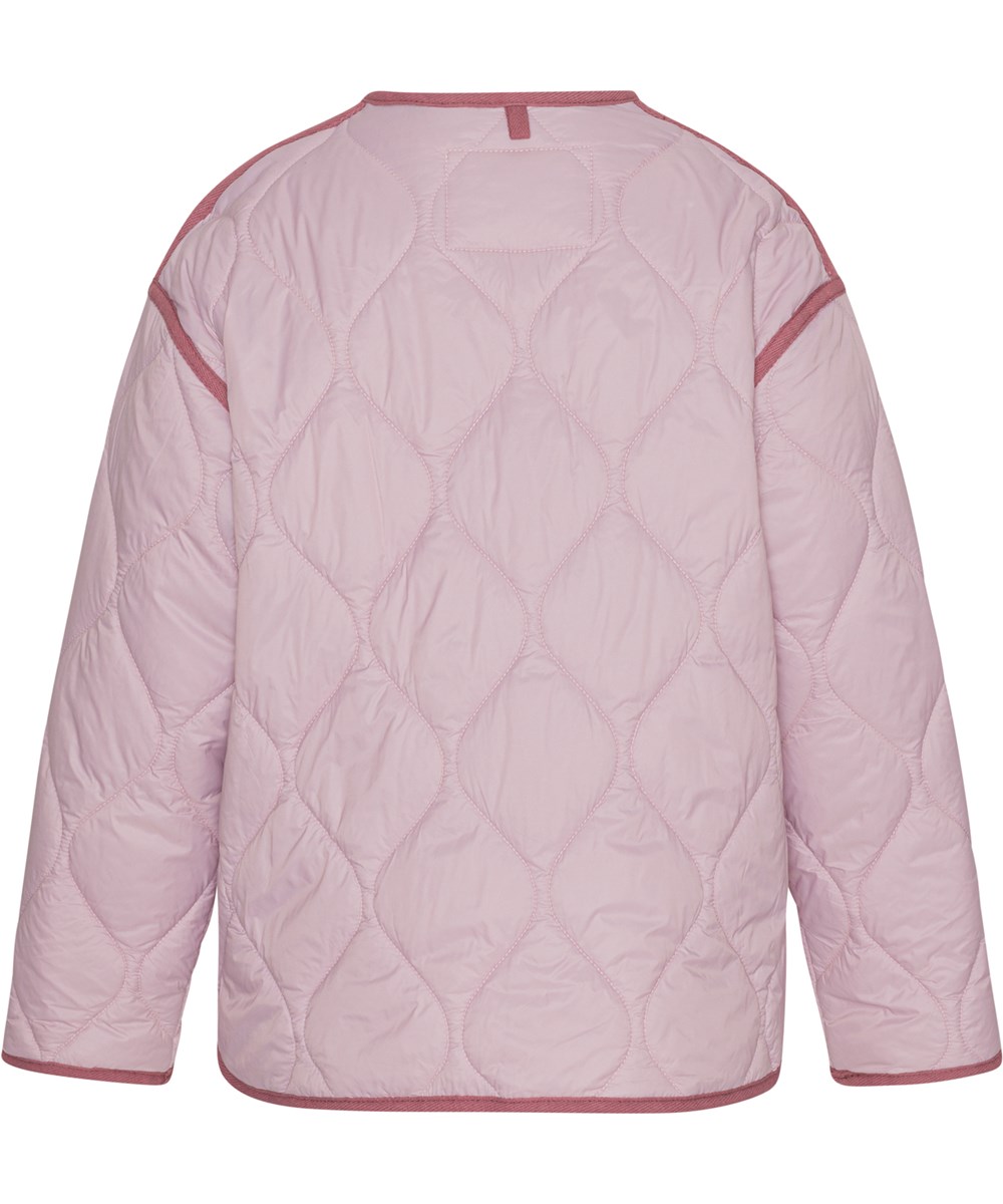 Hailee - Blue Pink - Återvunnen rosa quiltad jacka.