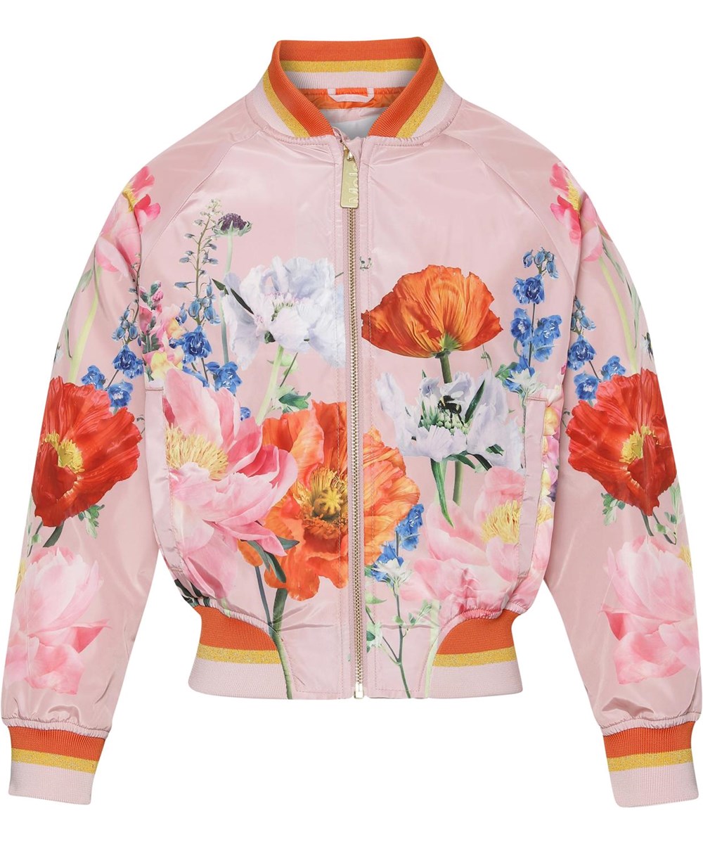Happy - In Bloom Pink - Rosa bomberjacka med blommor