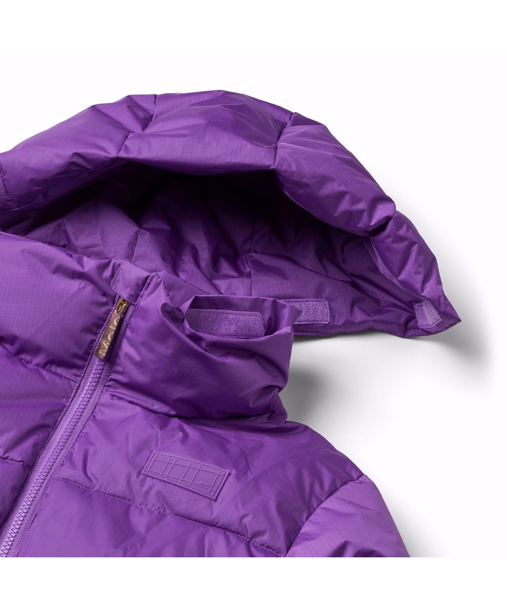 Harper - Warm Purple - Lila vadderad jacka för barn i återvunnen polyester.