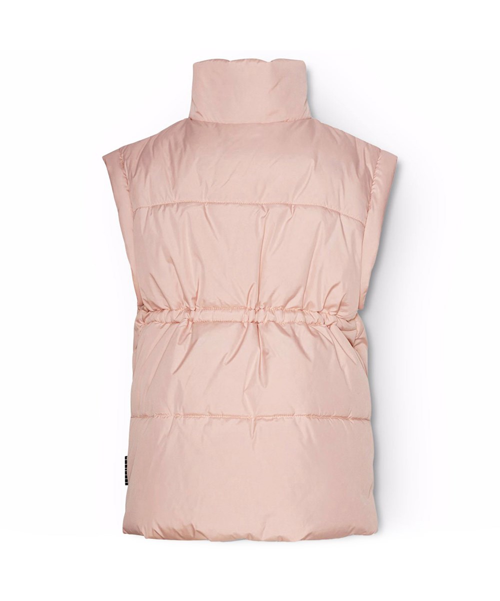 Harsha - Petal Blush - Puderfärgad vadderad väst för barn i återvunnen polyester.