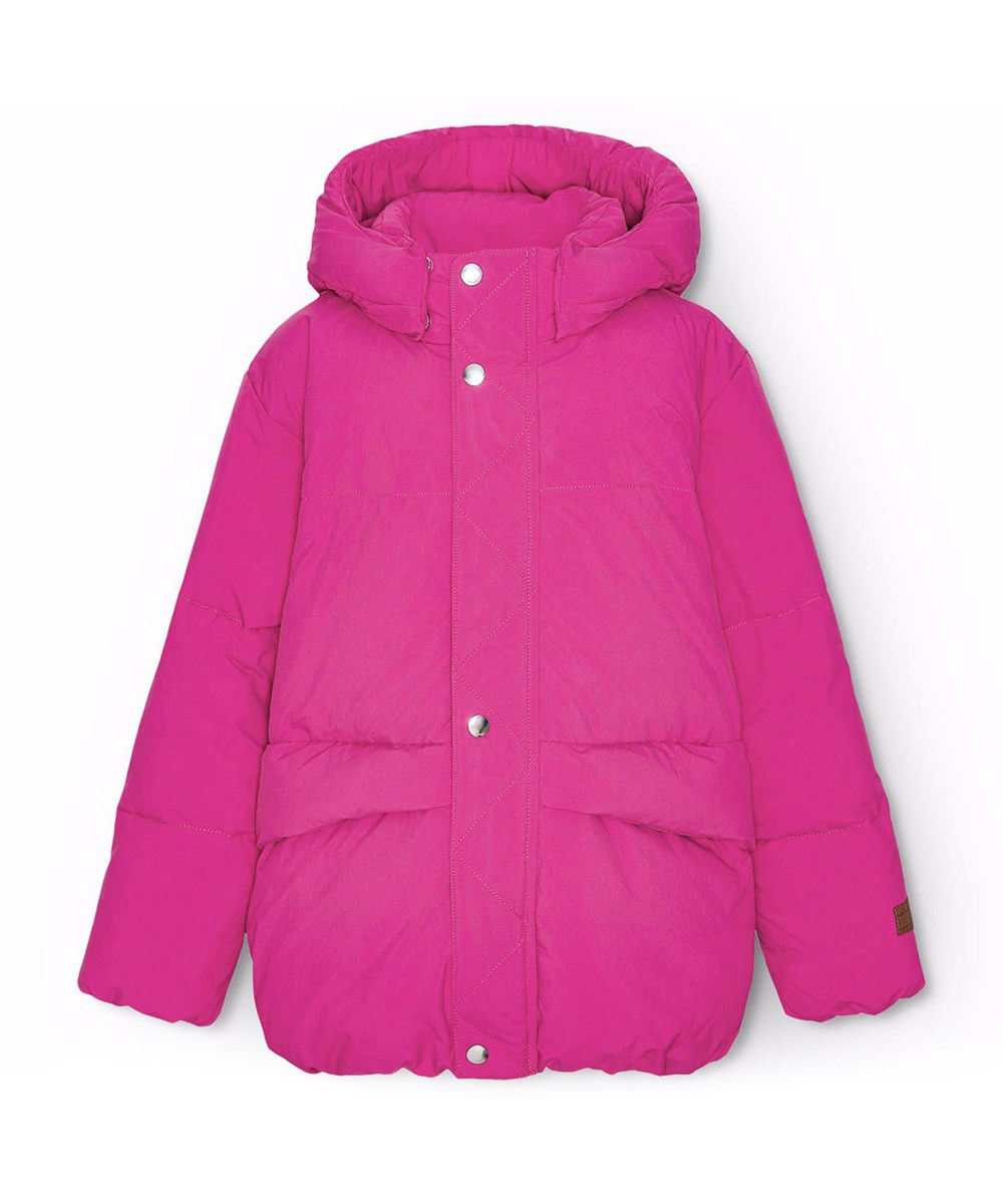 Hayden - Baya Pink - Vattenavvisande rosa jacka för barn tillverkad av återvunnen nylon.
