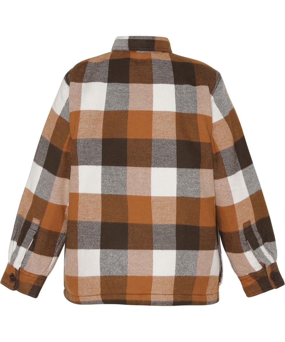 Hayes - Brown Check - Brun, vit och svart rutg overshirt.