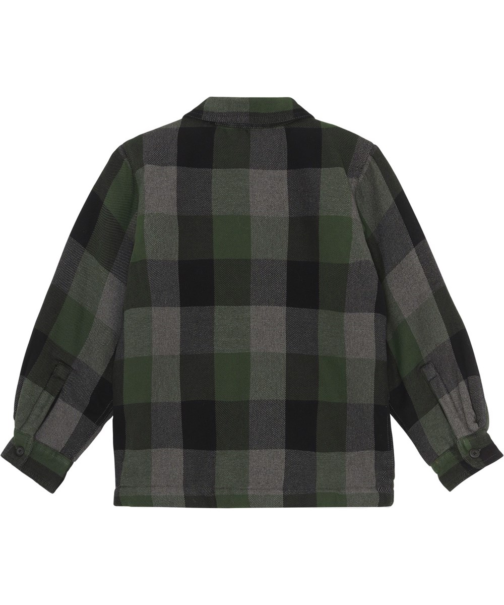 Hayes - Green Check - Grön- och svartrutig overshirt.